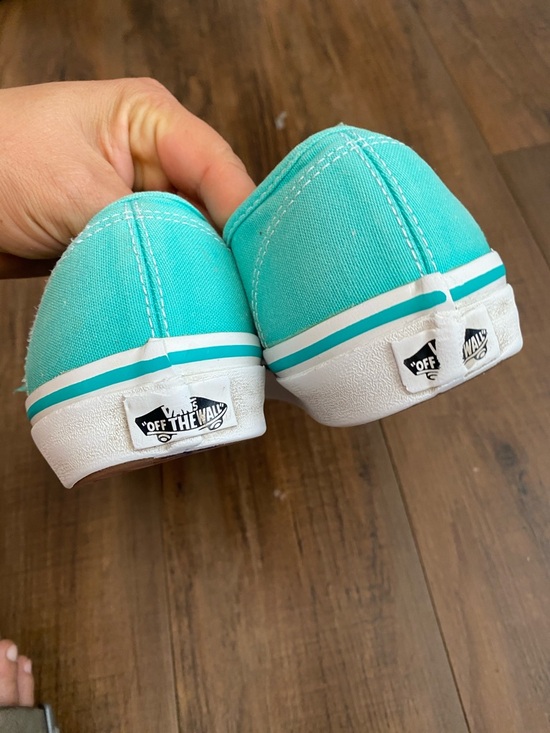 Vans Turquoise Canvas Low-Top Sneakers - Picture 6 of 9